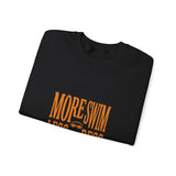 More Swim Less Stress Sweatshirt | Y2K slogan, nostalgic typography