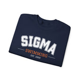 Swimming Crewneck Sweatshirt — Minimalist Athletic Pullover
