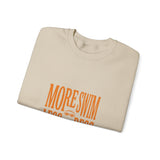 More Swim Less Stress Sweatshirt | Y2K slogan, nostalgic typography