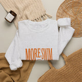 More Swim Less Stress Sweatshirt | Y2K slogan, nostalgic typography