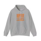 More Swim Less Stress Hoodie | Y2K Slogan, Nostalgic Typography