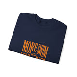 More Swim Less Stress Sweatshirt | Y2K slogan, nostalgic typography