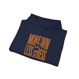 More Swim Less Stress Hoodie | Y2K Slogan, Nostalgic Typography