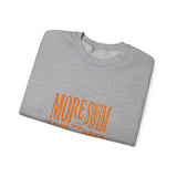 More Swim Less Stress Sweatshirt | Y2K slogan, nostalgic typography