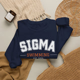 Swimming Crewneck Sweatshirt — Minimalist Athletic Pullover