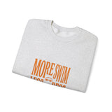 More Swim Less Stress Sweatshirt | Y2K slogan, nostalgic typography