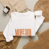 More Swim Less Stress Sweatshirt | Y2K slogan, nostalgic typography