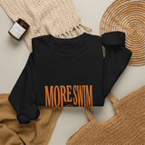 More Swim Less Stress Sweatshirt | Y2K slogan, nostalgic typography