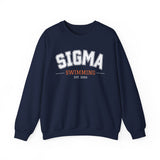 Swimming Crewneck Sweatshirt — Minimalist Athletic Pullover
