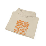 More Swim Less Stress Hoodie | Y2K Slogan, Nostalgic Typography